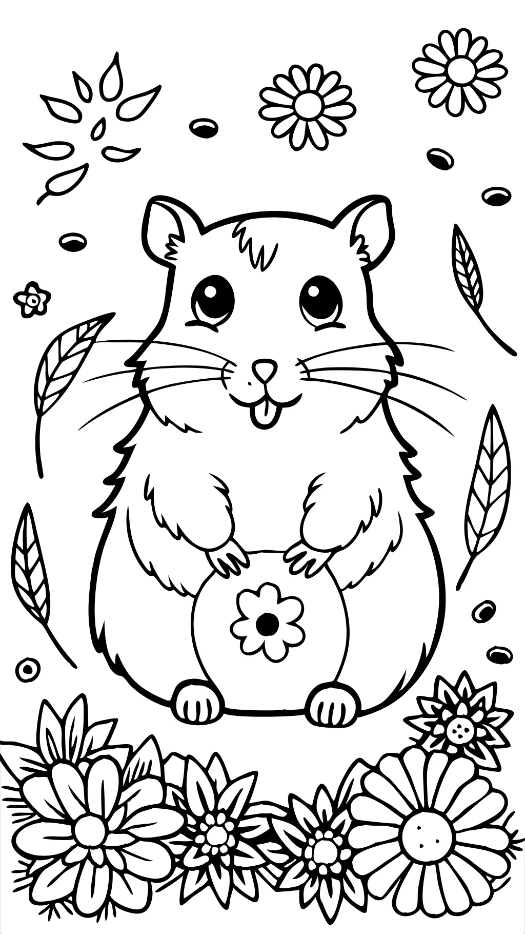 coloriage d’un hamster